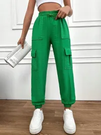 lc52205-shein-spodnie-bojowki-materialowe-zielone-cargo-gumka-30-m