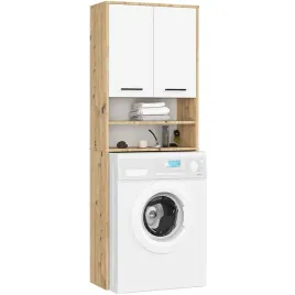 regal-lazienkowy-nad-pralke-fin-180-cm-2-drzwi-4-polki-slupek-artisan-bialy