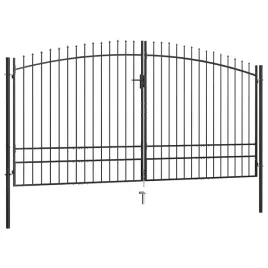 brama-ogrodzeniowa-stalowa-czarna-400x248-cm-z-grotami-3-klucze