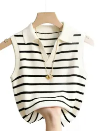 shein-top-damski-bezowy-w-czarne-pasy-bez-rekawow-l-1ma