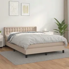 vidaxl-lozko-kontynentalne-z-materacem-cappuccino-ekoskora-140x200cm
