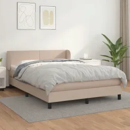 vidaxl-lozko-kontynentalne-z-materacem-cappuccino-ekoskora-140x200cm