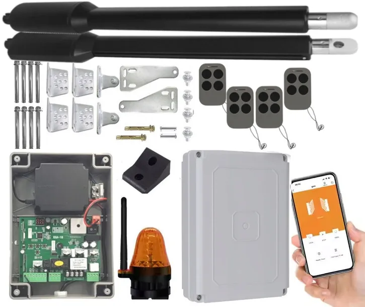 Zestaw do Bramy Dwuskrzydłowej NX300 2x3m 600kg WiFI BT Lampa 4xPilot
