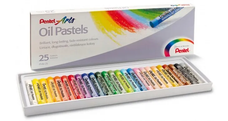 PENTEL ŚWIEŻE PASTELE KREDKI OLEJOWE OLEJNE 25 KOLORÓW