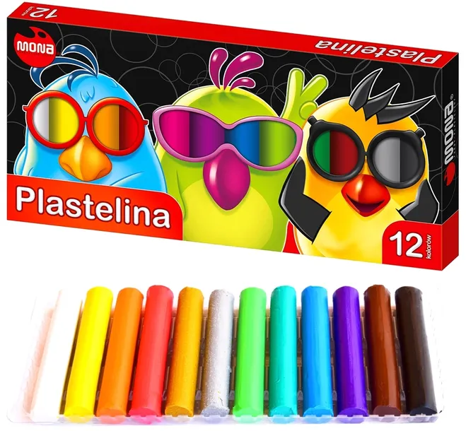 MONA PLASTELINA SZKOLNA 12 kolorów