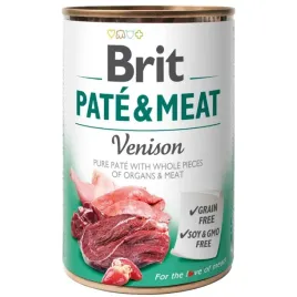 brit-pateandmeat-venison-mokra-karma-pies-400-g