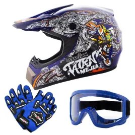 kask-cross-xl-gogle-rekawice-enduro-rower-bmx-hulajnoga-quad-niebieski