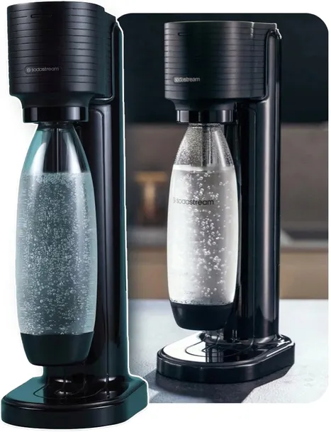 SODASTREAM Saturator Wody Gazowanej GAIA + BUTLKA i CYLINDER CO2 | CZARNY