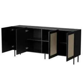 komoda-juta-4d-202x395x85-czarny-linol-calabria