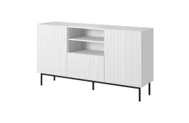 komoda-pafos-na-czarnym-stelazu-ze-stali-150x40x90-bialy-mat