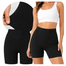 kolarki-bikery-spodenki-sportowe-krotkie-prazkowane-elastyczne-l-xl-czarne