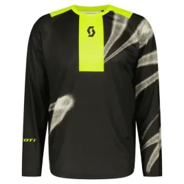 koszulka-motocyklowa-scott-jersey-evo-dirt-caviar-black-safety-yellow-2xl