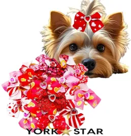 kokardki-dla-psa-spinki-gumki-z-ozdoba-yorka-maltanczyka-shih-tzu-10-sztuk