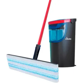 vileda-h2pro-flat-mop-set-floor-mop-black-red-with-two-tank-system