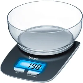 beurer-kitchen-scale-ks-25-black-with-weighing-bowl