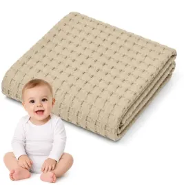 koc-kocyk-niemowlecy-dzieciecy-wafelkowy-100percent-bawelna-70x100cm-bezowy