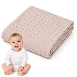 koc-kocyk-niemowlecy-dzieciecy-wafelkowy-100percent-bawelna-70x100cm-rozowy