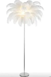 lampa-dekoracyjna-piora-biale-srebrna-podstawa-160cm