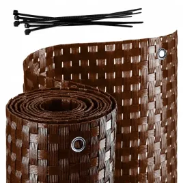 oslona-balkonowa-technorattan-1x6m-brazowa-mata-na-balkon-taras-premium