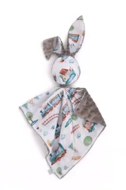 zajac-przytulanka-doudou-dwustronna-bawelna-i-minky-turkusowy-pociag-sz