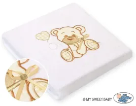 kocyk-polarowy-dla-niemowlat-mis-z-kokardka-bialy-my-sweet-baby