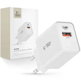 tech-protect-nc30w-2-port-network-charger-pd30w-qc3-0-white