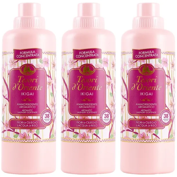 Tesori d'Oriente Ikigai Płyn do Płukania Tkanin Japoński Ogród 3 x 760ml