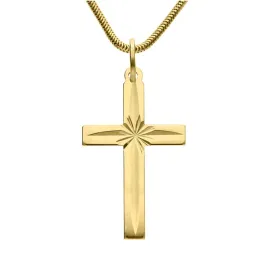 zloty-krzyzyk-unisex-proby-0585-z-ryflowaniami