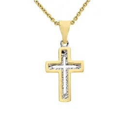 zloty-krzyzyk-unisex-proby-0585-w-dwoch-kolorach