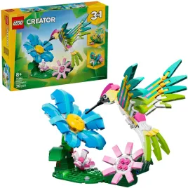 lego-31384-creator-3-in-1-wild-animals-colorful-hummingbird-construction