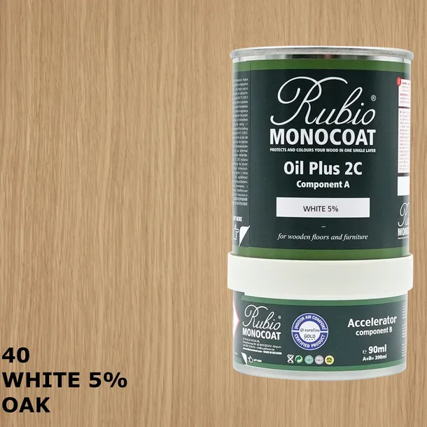 Rubio Monocoat Oil + 2C White 5% 390 ml Jednowarstwowy Olej Do Drewna