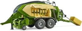 bruder-krone-big-pack-1290hdp-vc-model-vehicle-green-with-2-square-bales