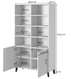 regal-pafos-100x40xh1765-bialy-mat
