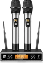 tonor-podwojny-reczny-system-mikrofonow-bezprzewodowych-uhf-domowy-zestaw-ktv-do-karaoke-dj-imprezy-60-metrow-tw820-szary