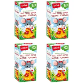 herbatka-dla-dzieci-bio-ze-slazem-koprem-wloskim-i-pokrzywa-30-g-x4