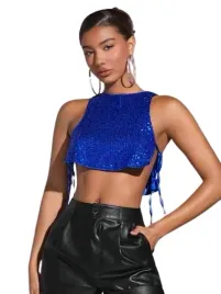 shein-damski-top-wiazany-z-cekinami-40-42-lgs