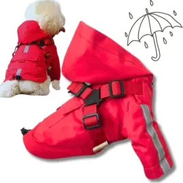 kurtka-dla-psa-przeciwdeszczowa-z-kapturem-i-szelkami-2w1-rainor-red-l