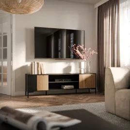 szafka-rtv-merci-180x40x535-czarny-dab-artisan