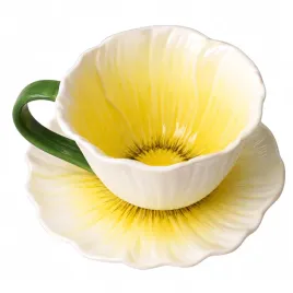 ceramiczna-filizanka-ze-spodkiem-podstawka-zolty-kwiat-300ml
