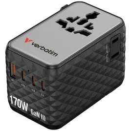 verbatim-uniwersalny-adapter-podrozny-gan-iii-2x-usb-c-2x-usb-a-170w