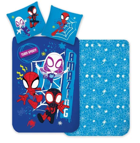 POŚCIEL DZIECIĘCA DO ŁÓŻECZKA 100x135 SPIDERMAN SPIDEY I SUPER KUMPLE