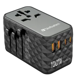 verbatim-uniwersalny-adapter-podrozny-uta-06-usb-c-pd-qc-4-usb-a-qc-100w