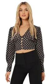 boohoo-top-damski-czarny-w-groszki-42-xl-var