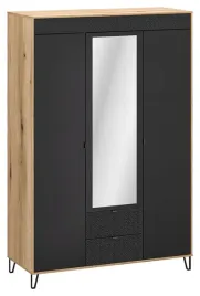 szafa-3d-z-lustrem-bellano-dab-evok-czarna-z-polkami-i-szufladami