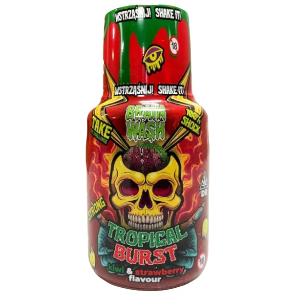 Shot konopny CBD Brain Wash Tropical Burst Olej Olejek CBD Hemp 100ml