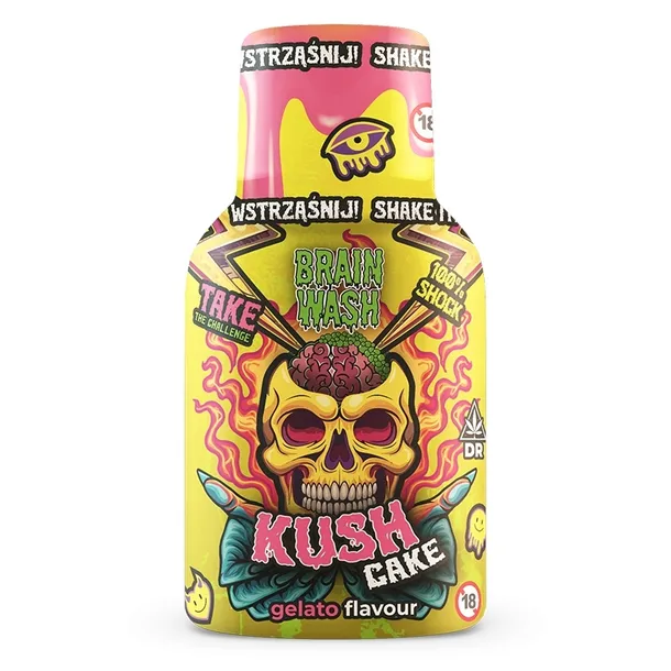 Shot konopny CBD Brain Wash Kush Cake Lychee Olej Olejek CBD Hemp 100ml