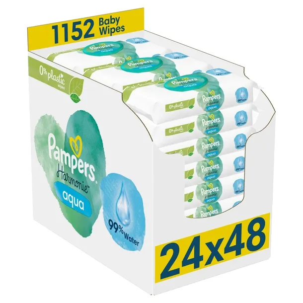 Chusteczki Nawilżane Pampers Harmonie Aqua 24 x 48 szt - Psi Patrol