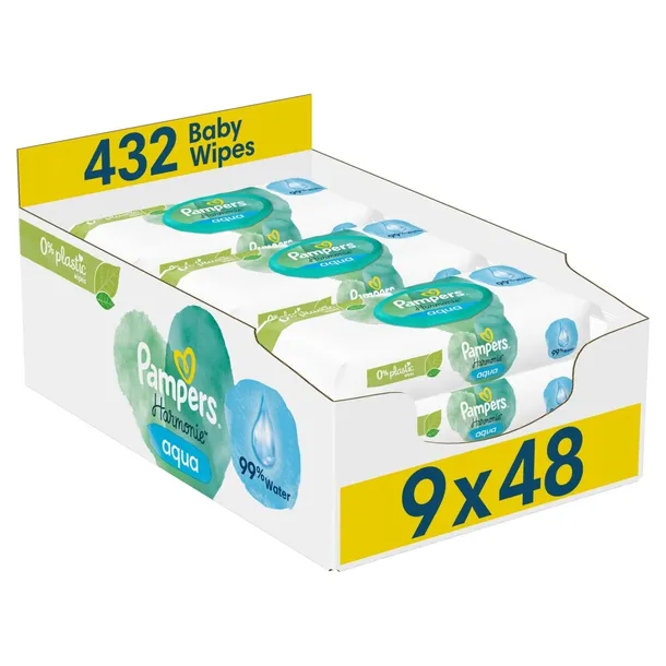 Chusteczki Nawilżane Pampers Harmonie Aqua 9 x 48 szt. Psi Patrol
