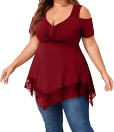 bluzka-tunika-z-koronka-z-odkrytymi-ramionami-bordowa-2xl