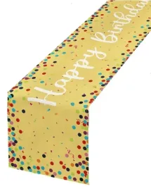 urodzinowa-dekoracja-stolu-happy-birthday-bieznik-w-kropki-zolty-40x140